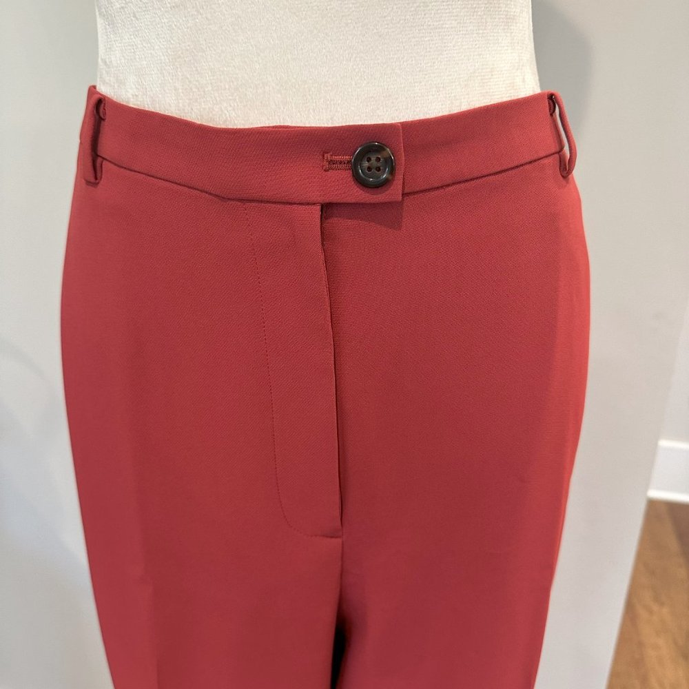 Ann Taylor Full Length Trousers - Bright Brick - Size 14 - Picture 2 of 5